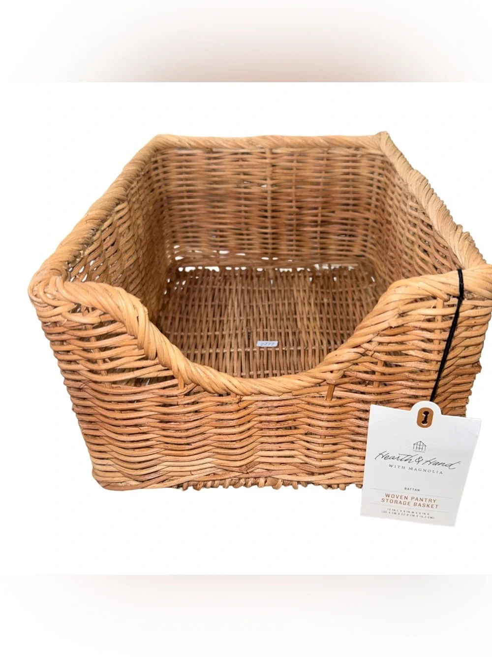 Woven Rattan Pantry Storage Basket - Hearth & Hand with Magnolia New with Tag